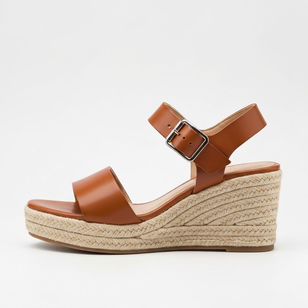 Diana 搭扣坡跟凉鞋